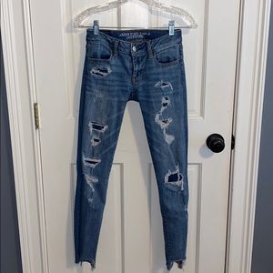 Blue ripped American Eagle jeans